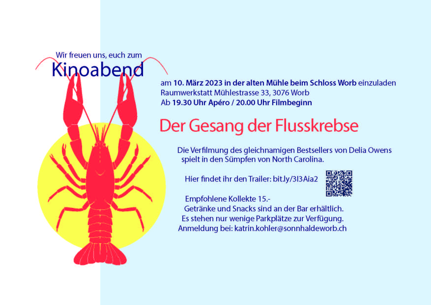 Mehr über den Artikel erfahren Filmabend: „Der Gesang der Flusskrebse“